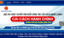 Phát động tham gia “Hội thi tìm hiểu công tác cải cách hành chính trong cán bộ, công chức thành phố Hải Phòng năm 2023”